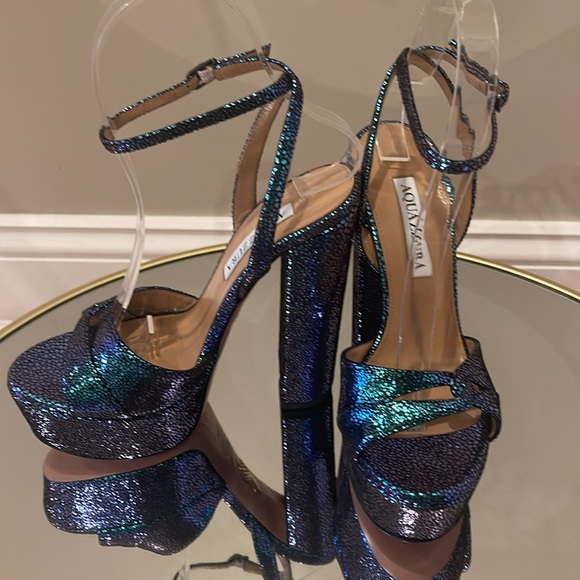 Aquazzura Sinner 140 platform heeled sandals sz 35.5 - Picture 17 of 17